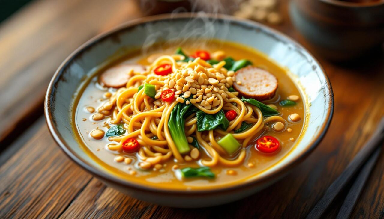 Lire la suite à propos de l’article Ramen curry cacahouète : une touche originale et épicée