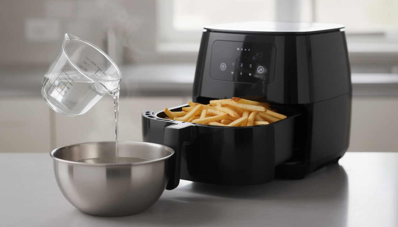 Lire la suite à propos de l’article Cuisson des frites à l&rsquo;airfryer : astuces pour utiliser l&rsquo;eau chaude efficacement
