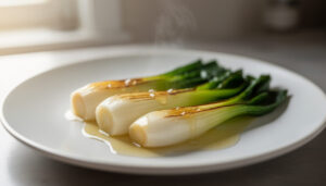 découvrez notre recette rapide de poireaux à texture fondante, prête en seulement 3 minutes pour un plat savoureux et facile à préparer.