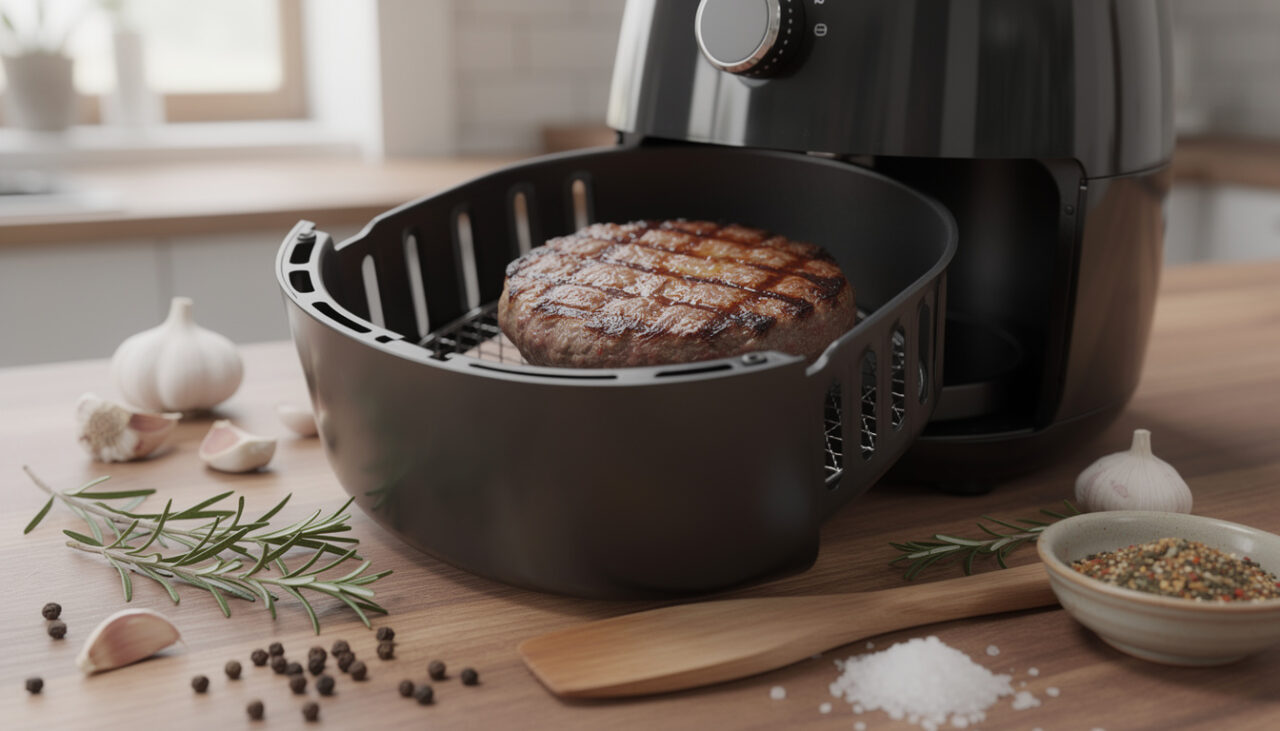Lire la suite à propos de l’article Comment cuisiner un steak haché parfait à l&rsquo;Airfryer pour une cuisine maison réussie