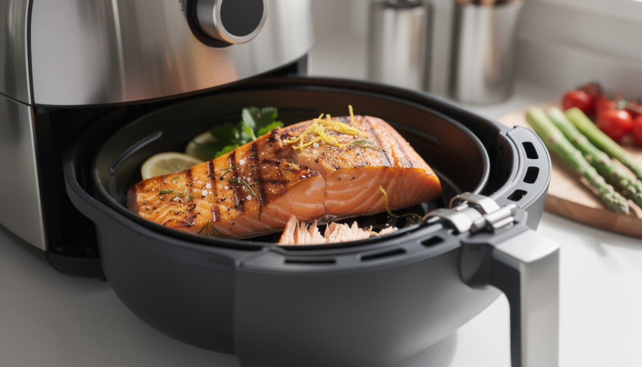 Lire la suite à propos de l’article Recette facile de pavé de saumon au Airfryer pour une cuisson rapide et savoureuse